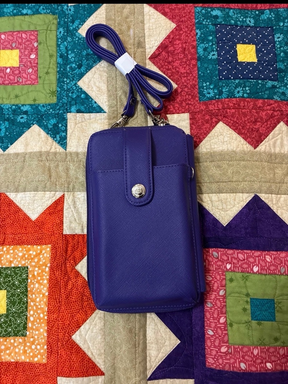 Purple Women's Crossbody Phone Wallet - Unbranded New